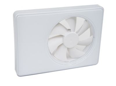 Duka SmartFan TH - PVC, Hvid, Ø100/125 mm, Fugt- og tidsstyring
