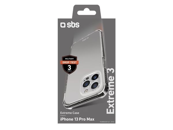 SBS TEUNBKEX3IP1367, Etui, Apple, iPhone 13 Pro Max, 17 cm (6.7"), Gjennomsiktig