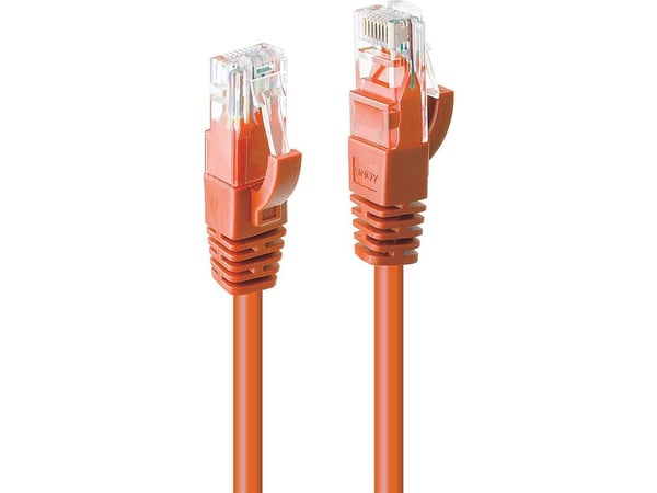 Lindy 48107, 1 m, Cat6, U/UTP (UTP), RJ-45, RJ-45, Oranssi