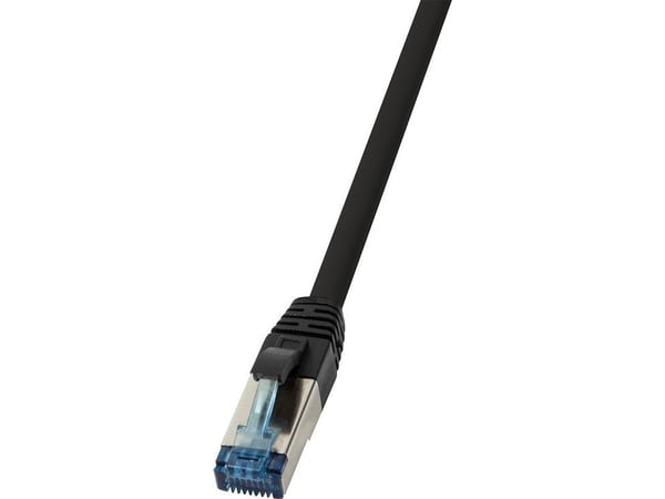 LogiLink CQ6065S, 3 m, Cat6a, S/FTP (S-STP), RJ-45, RJ-45, Sort