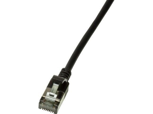 LogiLink SlimLine - Koblingskabel - RJ-45 (hann) til RJ-45 (hann) - 3 m - SSTP, PiMF - CAT 6a - med støvel, halogenfri, formstøpt, uten hindringer ...