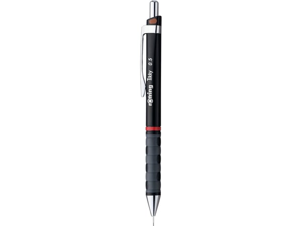 Rotring Tikky, 0,5 mm, HB, Pyöreä, Musta, Muovi, Musta