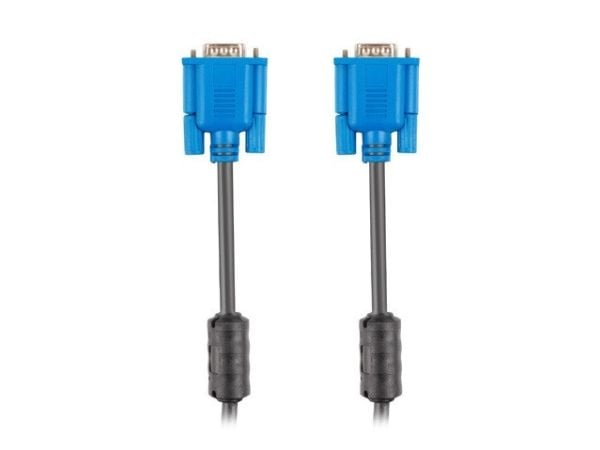 Lanberg CA-VGAC-10CU-0030-BK, 3 m, VGA (D-Sub), VGA (D-Sub), Hanstik, Hanstik, Sort, Blå