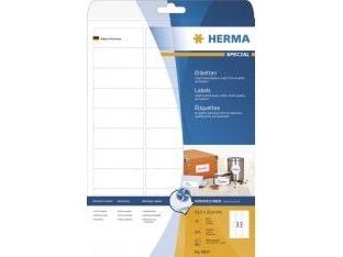 HERMA Special - Papir - matt - permanent selv-adhesiv - belagt - hvit - 63.5 x 25.4 mm - 90 g/m² - 825 etikett(er) (25 ark x 33) merkelapper