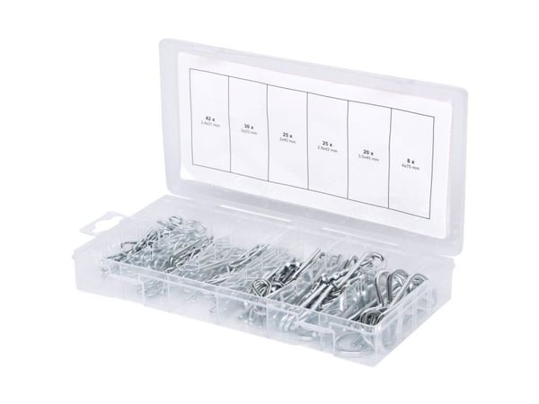 Sortimentsboks fjærkontakt enkel ø 2,0 x 33 - 4,0 - 75 mm, 150 deler