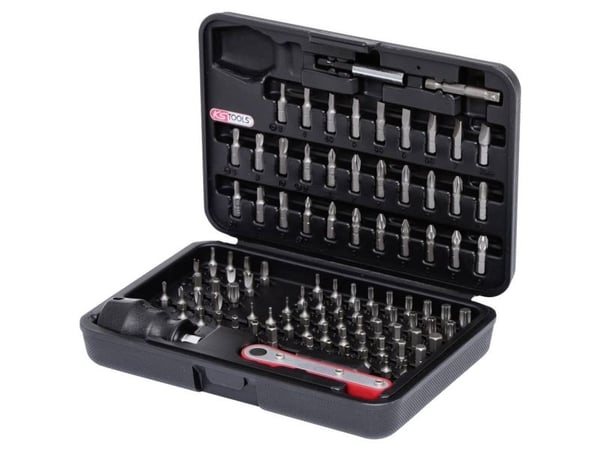 KS Tools 911.2080, 99 stykker, Nickel, DIN 3126, ISO 1173 - C 6,3, 25 mm, 750 g, 25,4 / 4 mm (1 / 4")