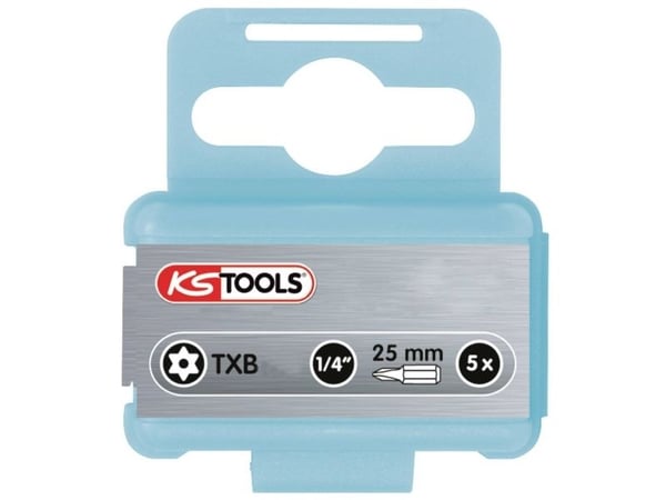 KS Tools 910.2360, 5 stykker, Torx Plus, TX30, 1/4, Rustfritt stål, 25 mm