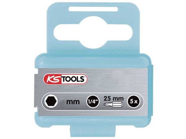 KS Tools 910.2261 Sekskant-bit Rustfrit stål V2A rustfri C 6.3 5 stk