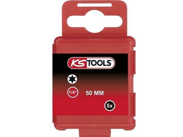 KS Tools 911.2720, Torx, T8, Nickel, DIN 3126, ISO 1173 - E 6,3, 50 mm, 60 g
