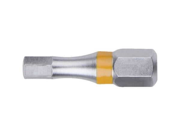 KS Tools 918.3405, Hex (metrisk), Nickel, DIN 3126, ISO 1173 - C 6,3, 25 mm, 10 g, 25,4 / 4 mm (1 / 4")