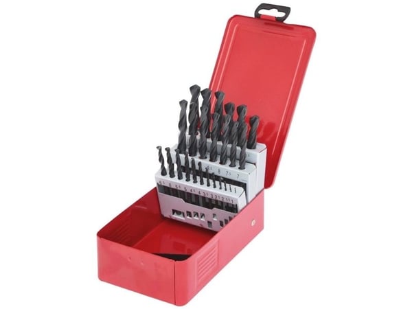 KS Tools 330.1613, Drill, Drill bit set, Høyrehåndsrotasjon, Metall, Plast, Tre, 118°, Rolled High-Speed Steel (HSS-R)