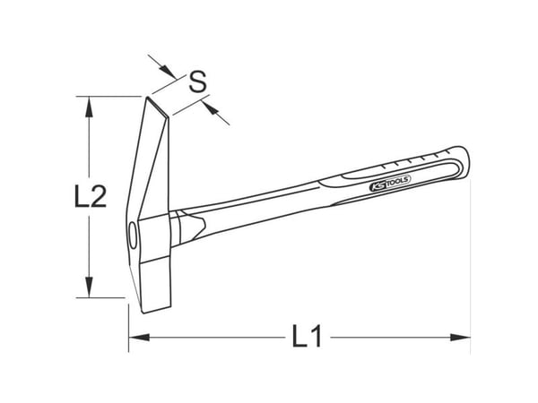 KS Tools 963.2172, Aluminiumbrons, Trä, 31 cm, 620 g, 500 g, 1 styck