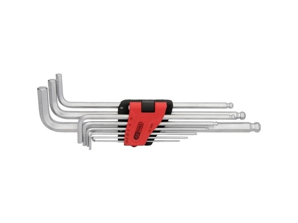 KS Tools 151.3220, 9 stykker, Kromvanadiumstål, DIN ISO 2936, 500 g