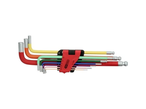 KS Tools 151.4420, 9 stykker, Stål, Kromfarget, DIN ISO 2936, 560 g