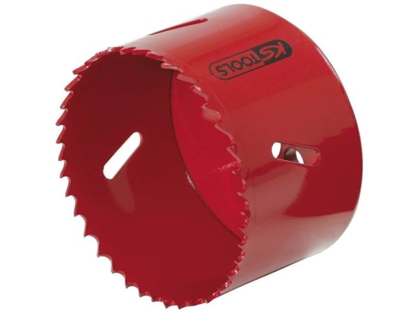 KS Tools 129.5046, Single/enkelt, Halvhard fiberplate (MDF), Ikke-jernholdig metall, Gipsplater, Stål, Tre, Rød, Høy-Hastighets Stål (HHS), Bimetal...