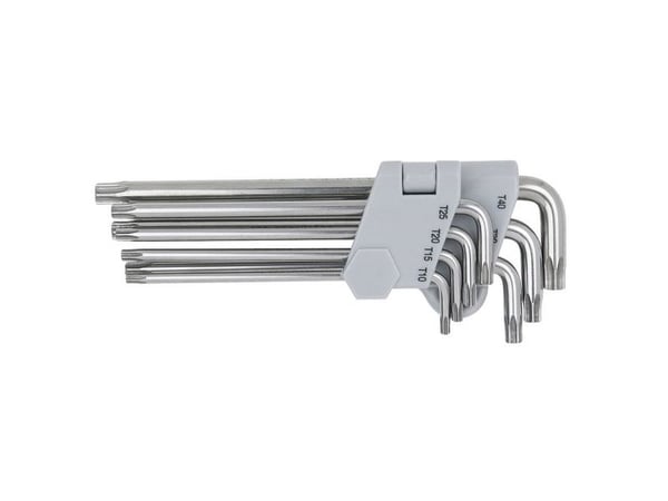 KS Tools 964.0615, L-torx-nøkkel, Metallisk, Stål, DIN ISO 2936, 162 g, 7 stykker