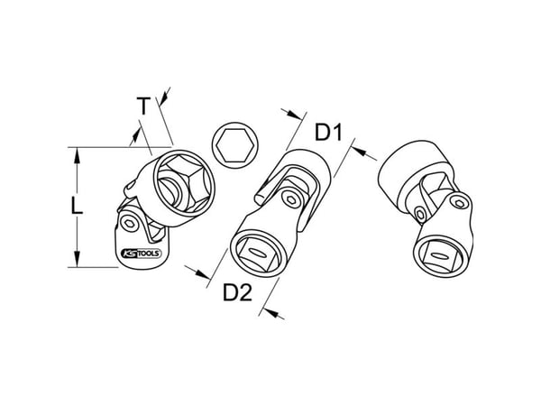 KS Tools 911.3841, Pistorasia, 3/8", Metrinen, 1 pää(t), 10 mm, Kromivanadiini-teräs