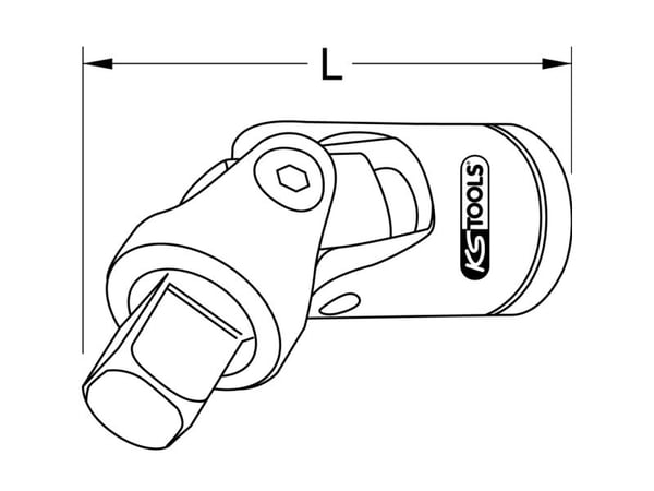 KS Tools 918.3988, Enkel enhet, Skjøteadapter, Kromvanadiumstål, 55 mm, 80 g, 1 stykker