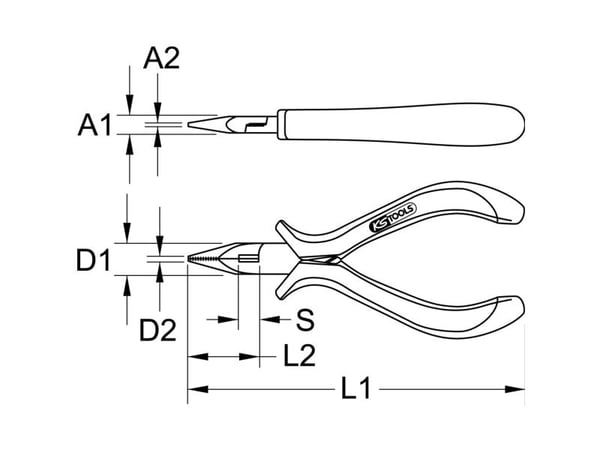 KS Tools 500.7021, Terästä, 130 mm