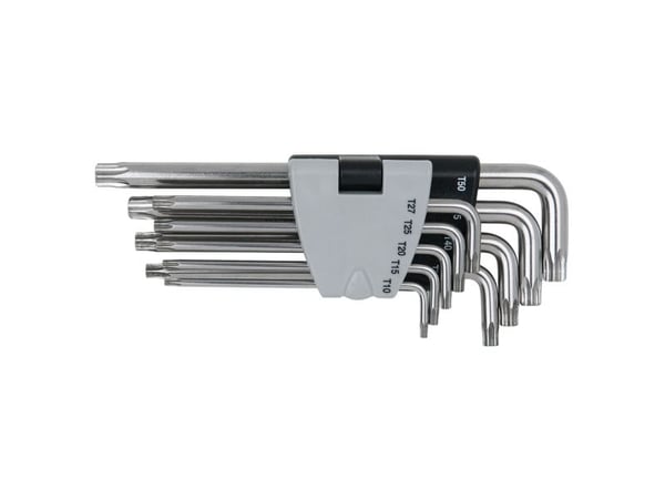 KS Tools 964.0620, L-torx-nøkkel, Metallisk, Stål, DIN ISO 2936, 334 g, 9 stykker