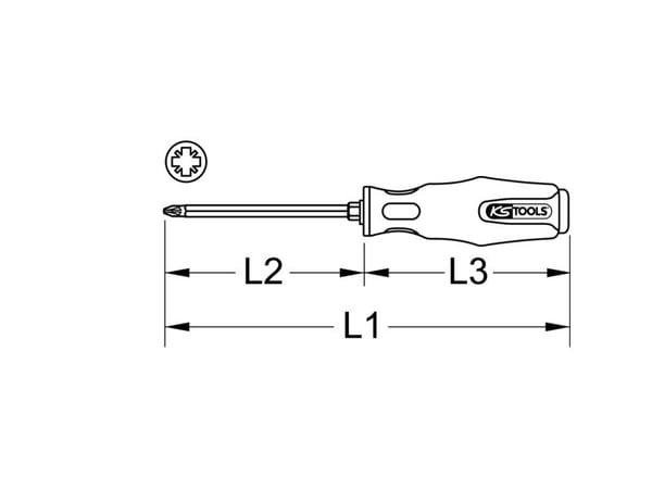 KS Tools 151.1144, 20,5 cm, 230 g, Musta, Punainen