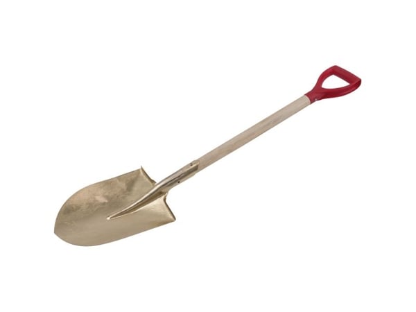 KS Tools BRONZEplus, Pyöreäreunainen lapio, Alumiini, Pronssi, Puu, Pronssi, Puu, D-muotoinen, 1000 mm