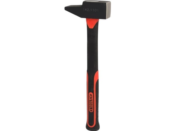KS Tools 142.1101, Nithammare, Stål, Glasfibrer, Svart, Röd, 37 cm, 1,27 kg