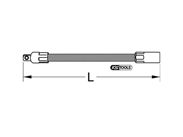 KS Tools 918.1505, Forlengelsesstang, Kromvanadiumstål, 60 g, 1 stykker
