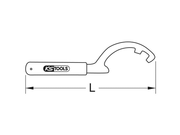 KS Tools 963.8206, Alumiini, Pronssi, 28 cm, 450 g