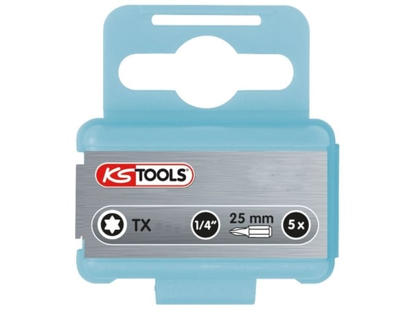 KS Tools 910.2321, 5 stykker, Torx, T25, Rustfritt stål, 25 mm, 30 g