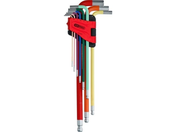 KS Tools 151.4420, 9 stykker, Stål, Kromfarget, DIN ISO 2936, 560 g