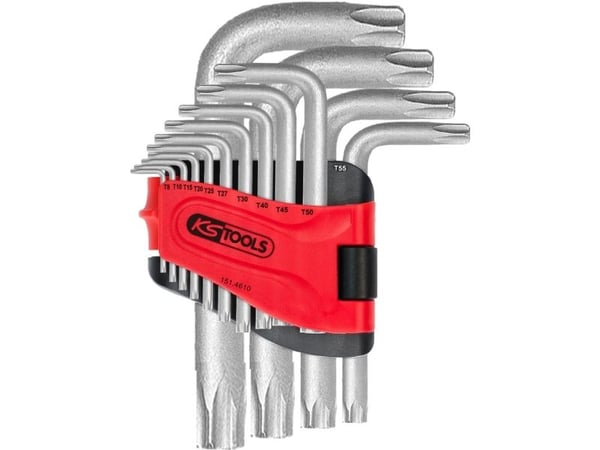 KS Tools 151.4610, Spoiler-torx, Metallisk, Stål, 1,26 kg, 14 stykker