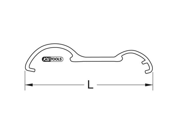 KS Tools 963.8205, Aluminium, Bronse, 440 mm, 800 g