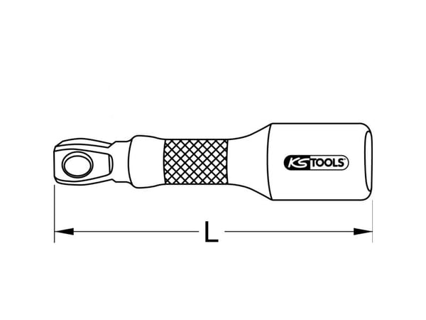 KS Tools 911.1507, Enkel enhet, Forlengelsesstang, Kromvanadiumstål, 100 mm, 1 stykker
