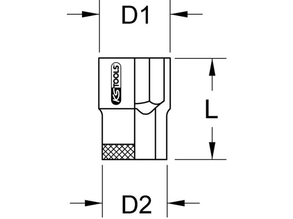 KS Tools 965.3815, Stikkontakt, 3/8", Metrisk, 1 hoder, 15 mm, Titan