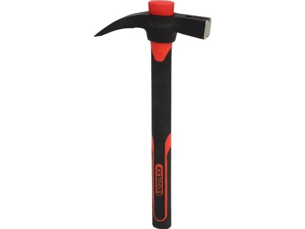 KS Tools 142.2010, Klohammare, Stål, Glasfibrer, Svart, Röd, 37 cm, 920 g
