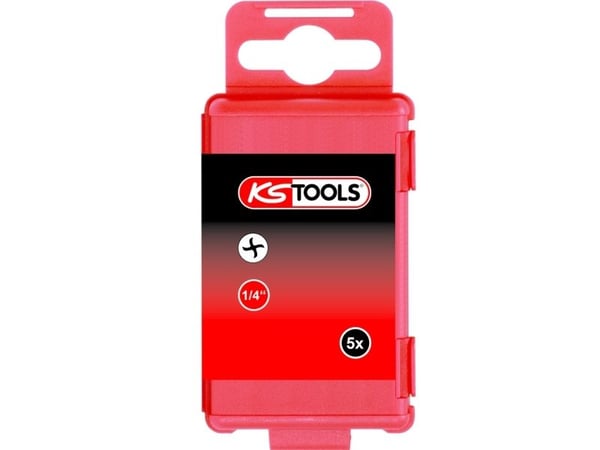 KS Tools 911.7717, 5 stykker, Torq-Set, Stål, DIN 3126, ISO 1173 - E 6,3, 75 mm, 110 g