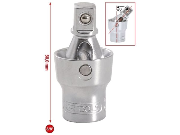 KS Tools 917.3850, Enstaka artikel, Skarvadapter, Kromvanadiumstål, 50 mm, 80 g, 1 styck