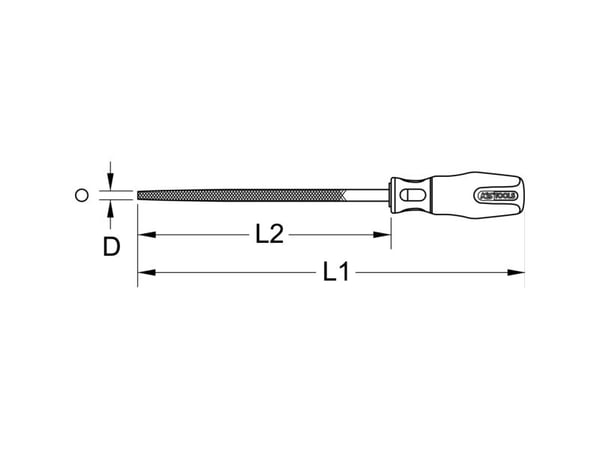 KS Tools BERYLLIUMplus, Fil, Rund fil, 25 cm, 180 g, 360 mm