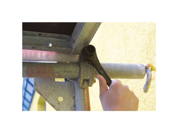 KS Tools 522.2427, Pin-skiftenøkkel, Svart, Kromvanadiumstål, Rett, 27 mm, 360 mm