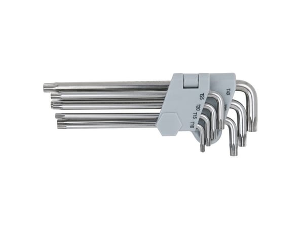 KS Tools 964.0615, L-torx-nøkkel, Metallisk, Stål, DIN ISO 2936, 162 g, 7 stykker