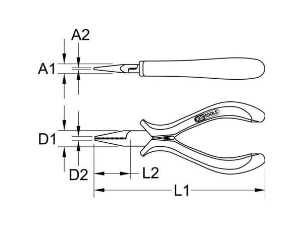 KS Tools 500.7028, Terästä, 125 mm