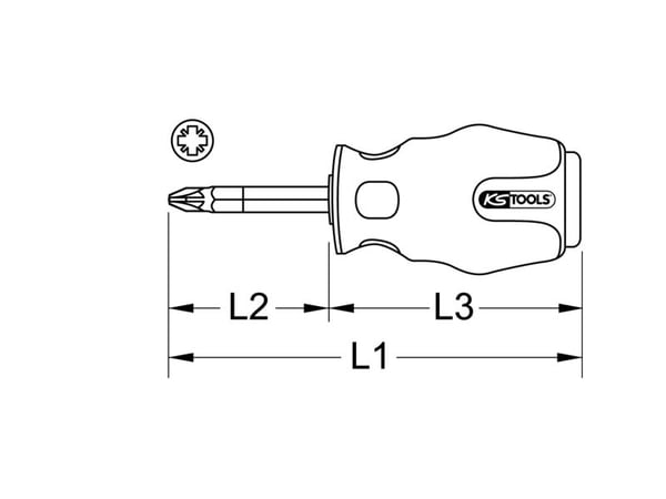 KS Tools 151.1147, 9,8 cm, 40 g, Musta, Punainen