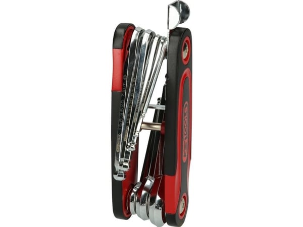 KS Tools 158.3520, Pipenøkkelsett, Svart, Rød, Kromvanadiumstål, DIN ISO 2936, 440 g