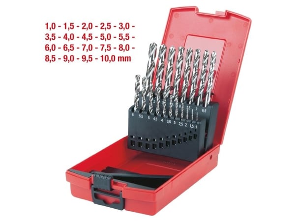 KS Tools 330.2620, Pora, Poranteräsetti, Oikeanpuoleinen kierto, Metalli, Muovi, Puu, 118°, Pikateräs (HSS-G)