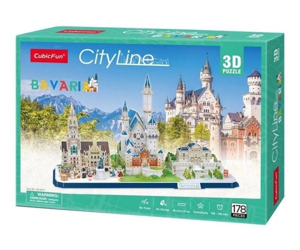 Cubicfun Puzzle 3D Kaupunki Line Bavaria