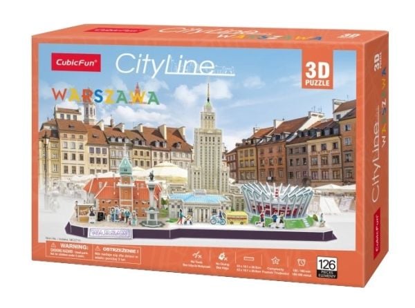 CubicFun 3D-puslespill Warszawa Cubic Fun 306-20271 (126 deler)