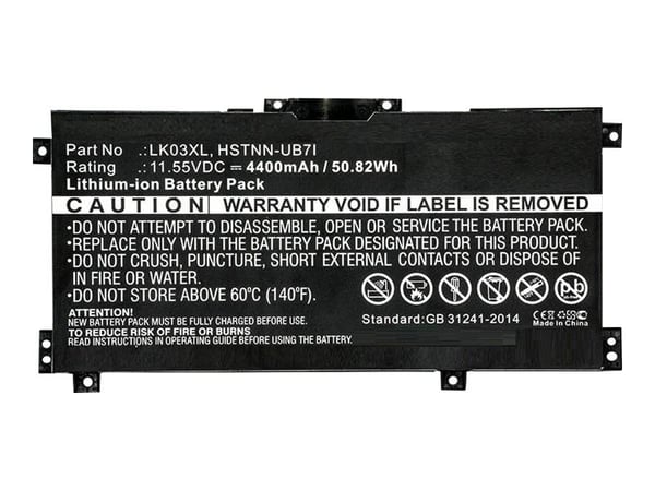 CoreParts - Batteri til bærbar PC - litiumion - 4400 mAh - 50.8 Wh - svart - for HP ENVY Laptop 17m-ae011dx