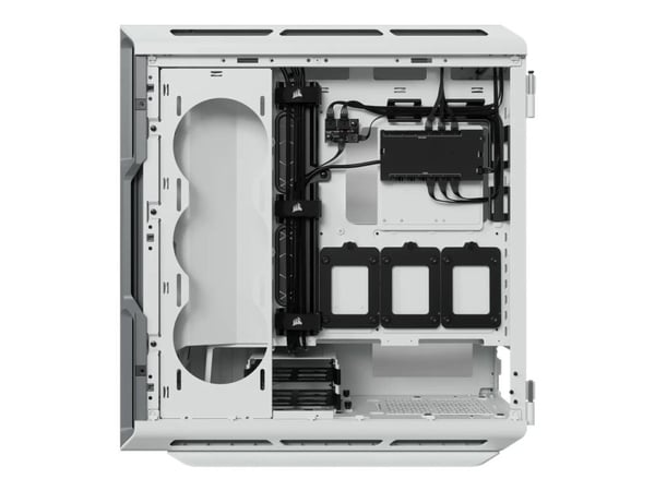 CORSAIR iCUE 5000T RGB - Mid tower - utvidet ATX (E-ATX) - sidepanel med vindu (herdet glass) - ingen strømforsyning (ATX) - hvit - USB/lyd