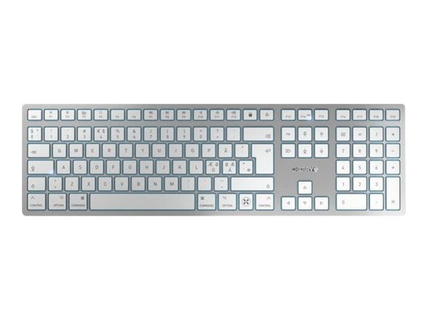 CHERRY KW 9100 SLIM FOR MAC, USB + Bluetooth, QWERTY, Hopea